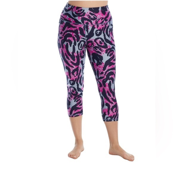 UNDER ARMOUR Plus Size Heatgear High-Waist Print Capri Leggings 3X - Picture 2 of 8